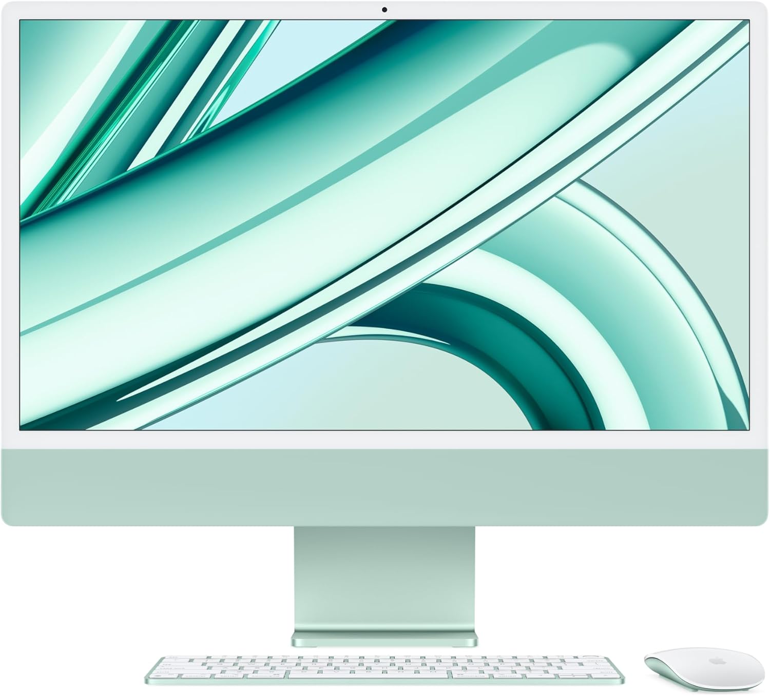 Apple 2023 iMac All-in-One Desktop Computer with M3 chip: 8-core CPU, 10-core GPU, 24-inch Retina Display, 8GB Unified Memory, 256GB SSD Storage, Matching Accessories. Works with iPhone/iPad; Green