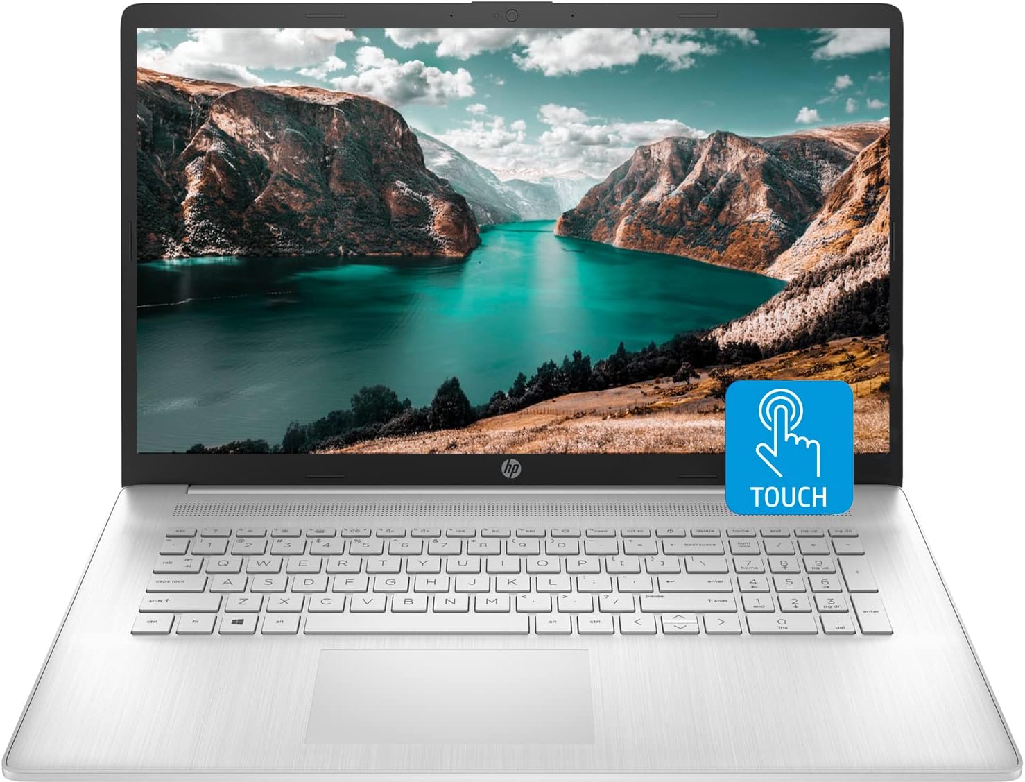 HP 17 Laptop, 17.3″ HD+ Touchscreen, Intel Core i7-1255U Processor, 64GB RAM, 1TB SSD, Webcam, HDMI, Wi-Fi, Windows 11 Home, Silver