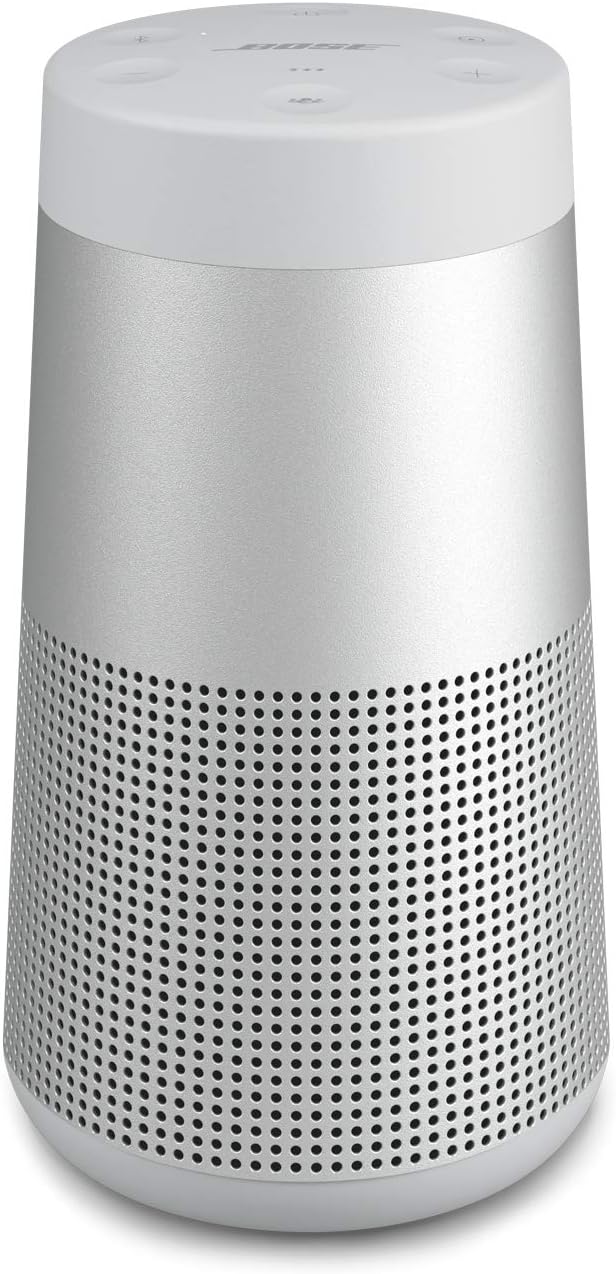 Bose SoundLink Revolve (Series II) Portable Bluetooth Speaker – Wireless Water-Resistant Speaker with 360° Sound, Silver