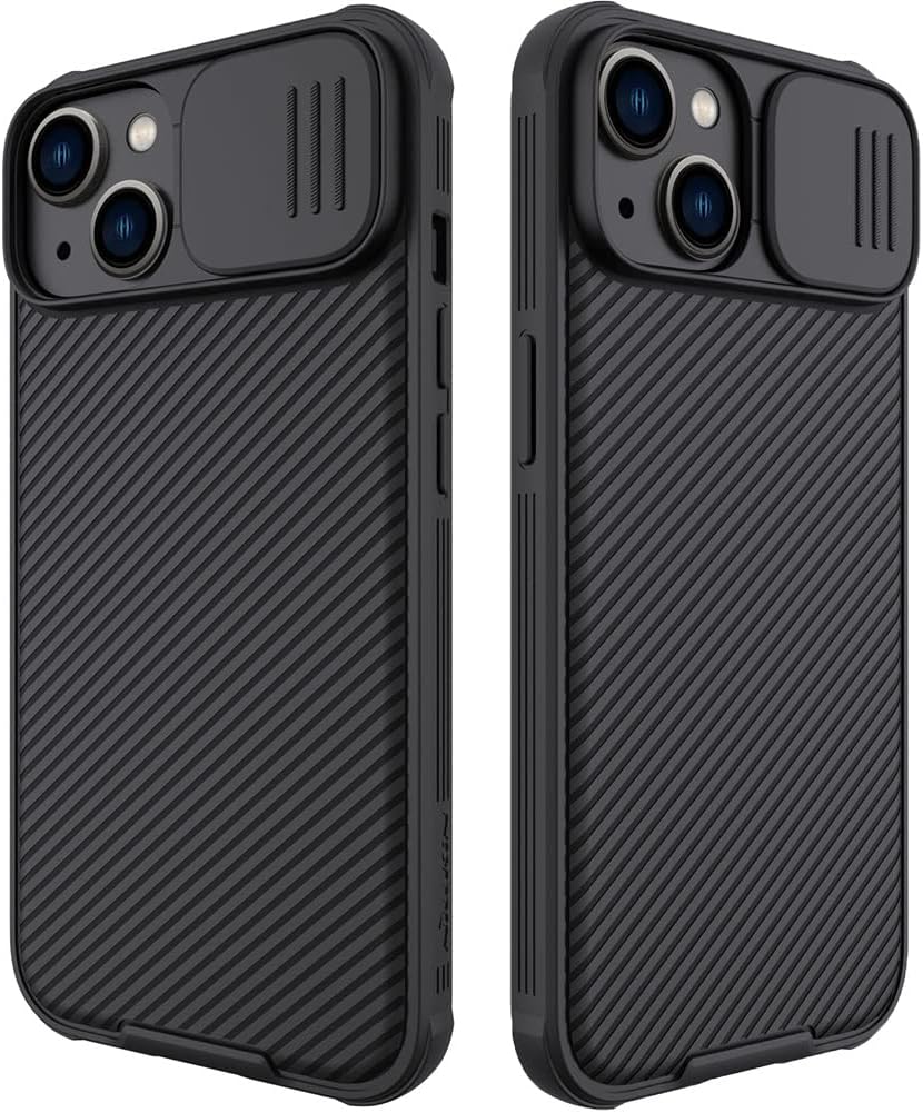 Mangix for iPhone 14 Case with Camera Cover,Slim Fit Thin Polycarbonate Protective Shockproof Cover with Slide Camera Cover, Upgraded Case for Apple iPhone 14 6.1inch (Black)