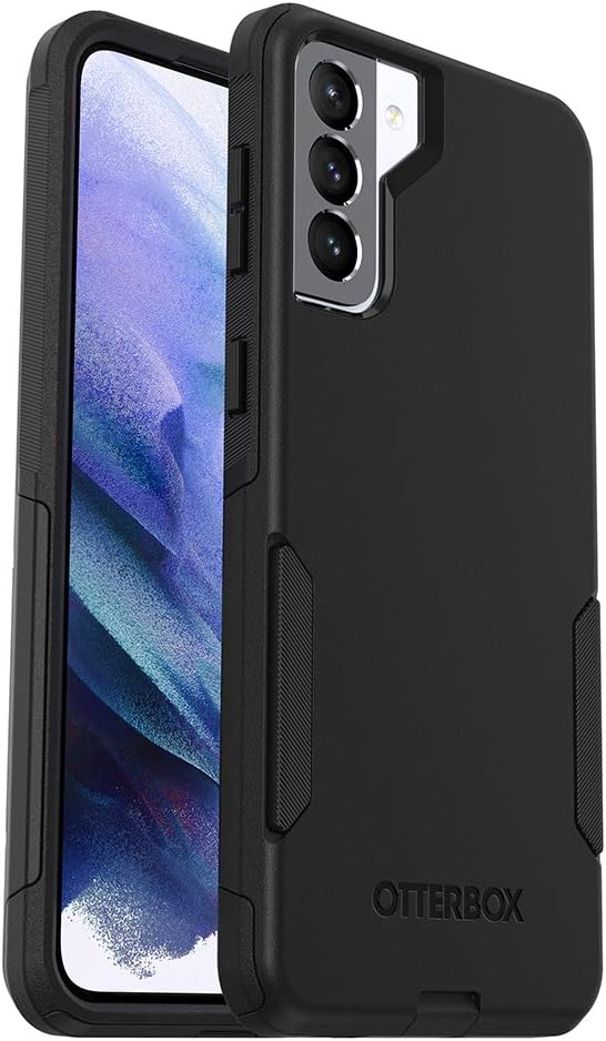 OtterBox Galaxy S21+ 5G (ONLY – DOES NOT FIT non-Plus size or Ultra) Commuter Series Case – DOES NOT FIT non-Plus size or Ultra) – BLACK, slim & tough, pocket-friendly, with port protection