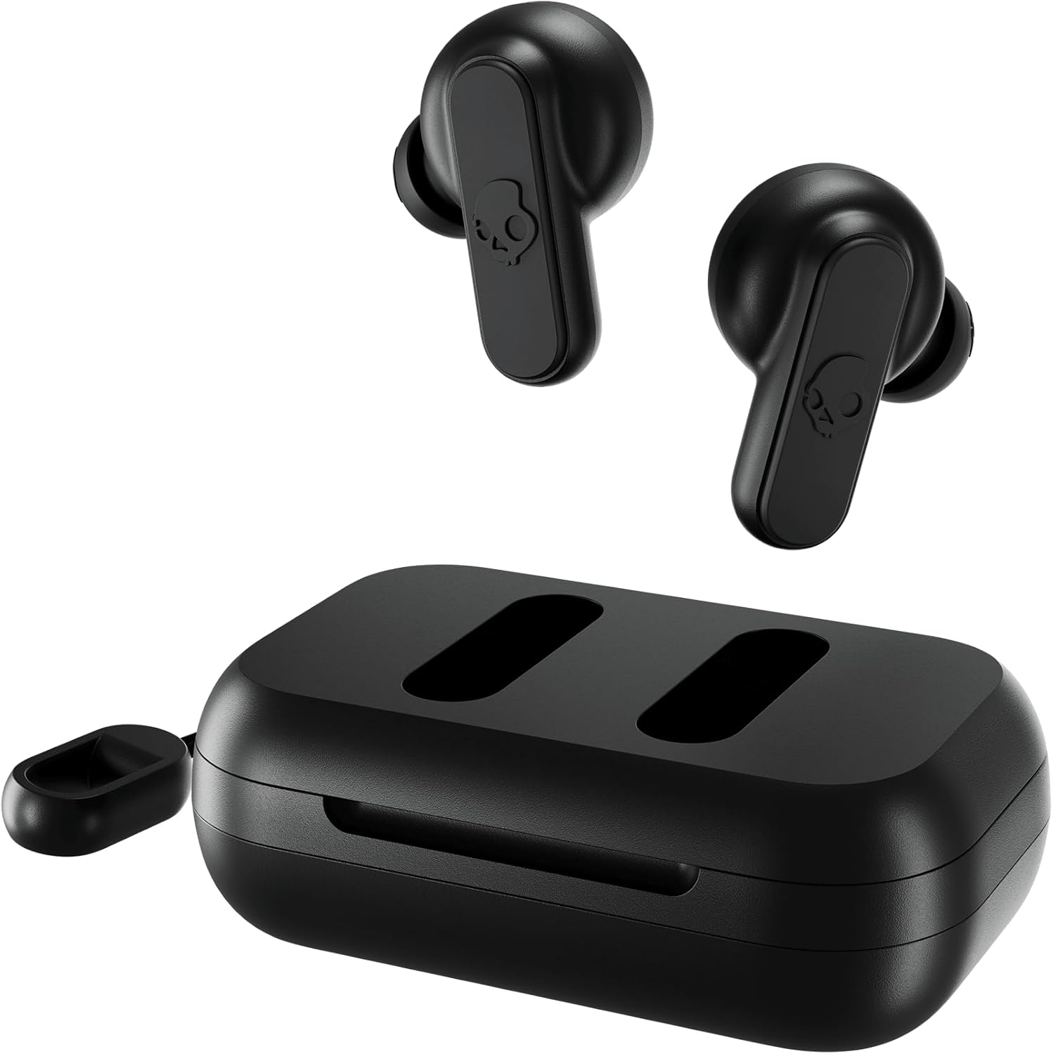 Skullcandy Dime In-Ear Wireless Earbuds, 12 Hr Battery, Microphone, Works with iPhone Android and Bluetooth Devices – True Black