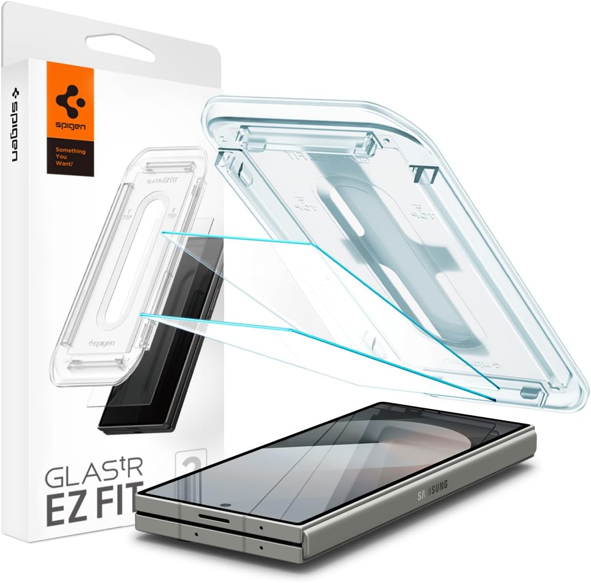 Spigen Tempered Glass Screen Protector [GlasTR EZ FIT] designed for Galaxy Z Fold 6 [2 Pack]