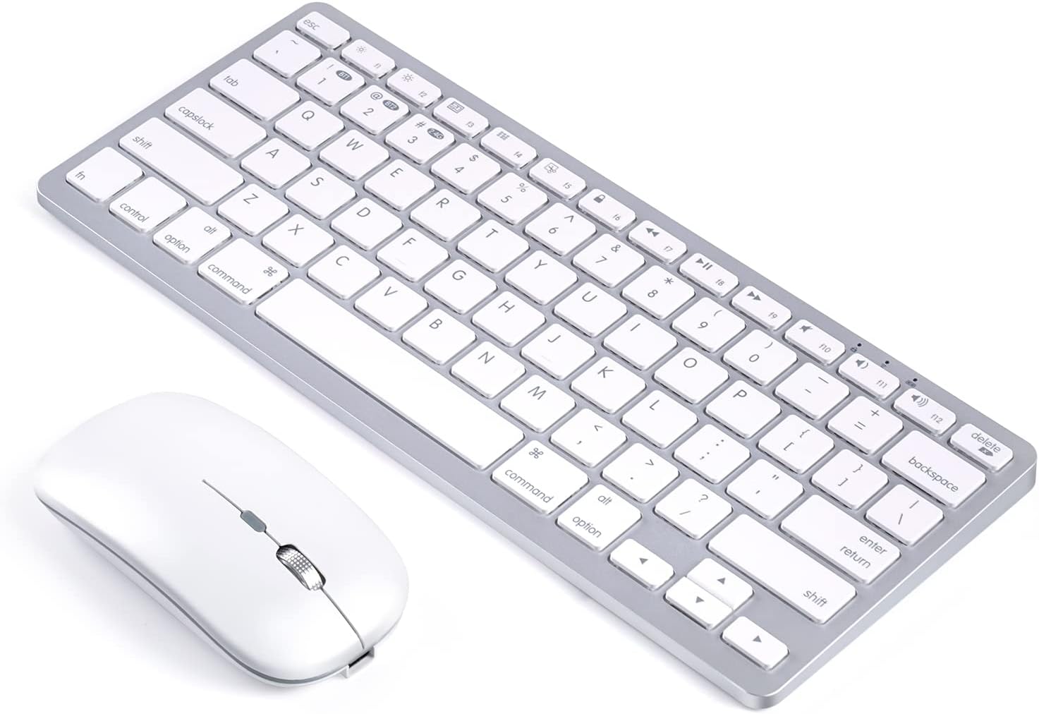 Wireless Keyboard and Mouse Compatible with iMac MacBook Air/Pro Windows Laptops (Rechargeable Bluetooth Keyboard and Mouse)