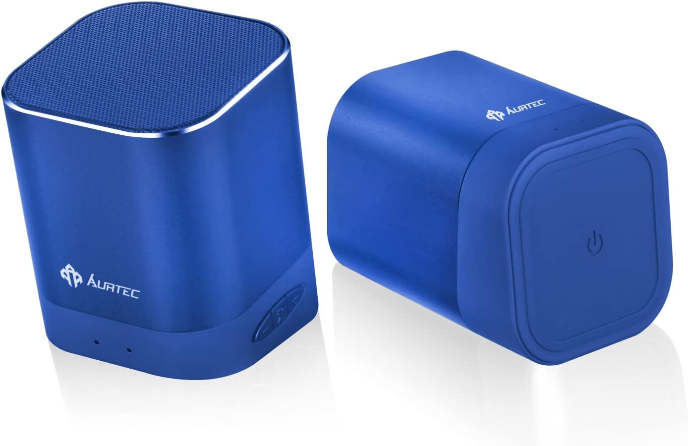 AURTEC Portable Bluetooth Speaker Upgraded, Dual Wireless Speakers with True Wireless Stereo Technology,Strong Bass and Powerful Volume, Bluetooth 4.2 for iPhone, Echo, Android and More, Blue