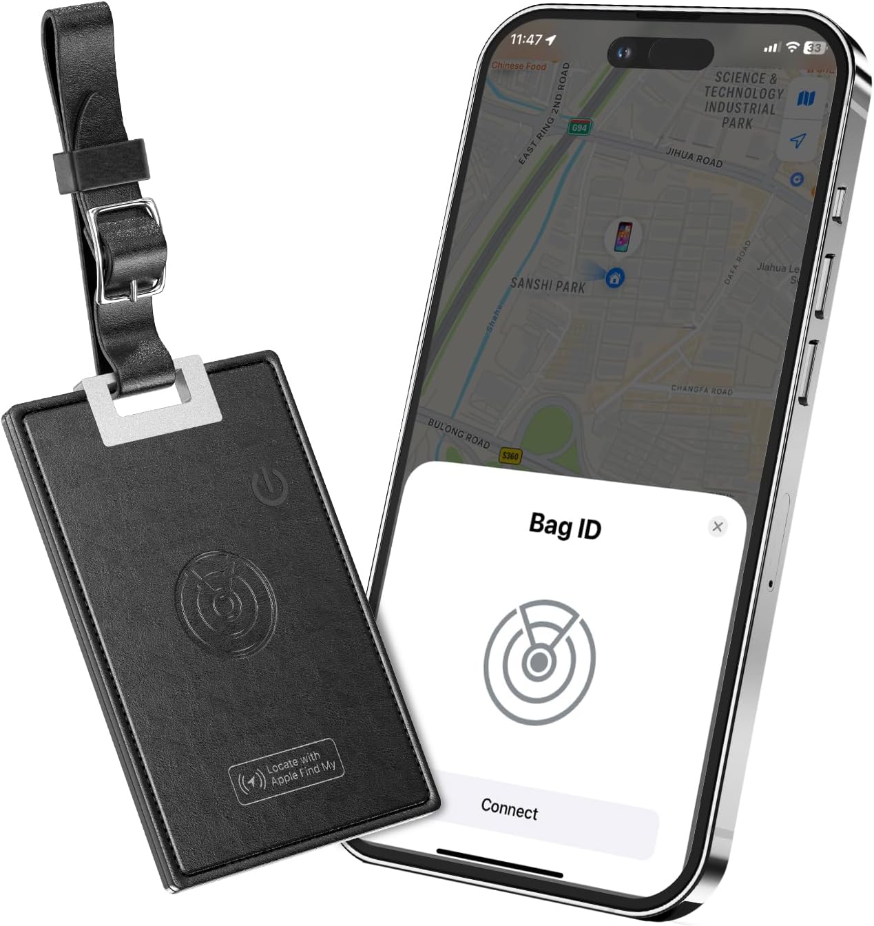 Tracker Card, Wireless Rechargeable SmartCard, Item Finder Works with Apple Find My(iOS Only), Luggage Wallet Tracker Tag, Water Resistant, Anti Lost, Bluetooth Locator for Keys, Passport