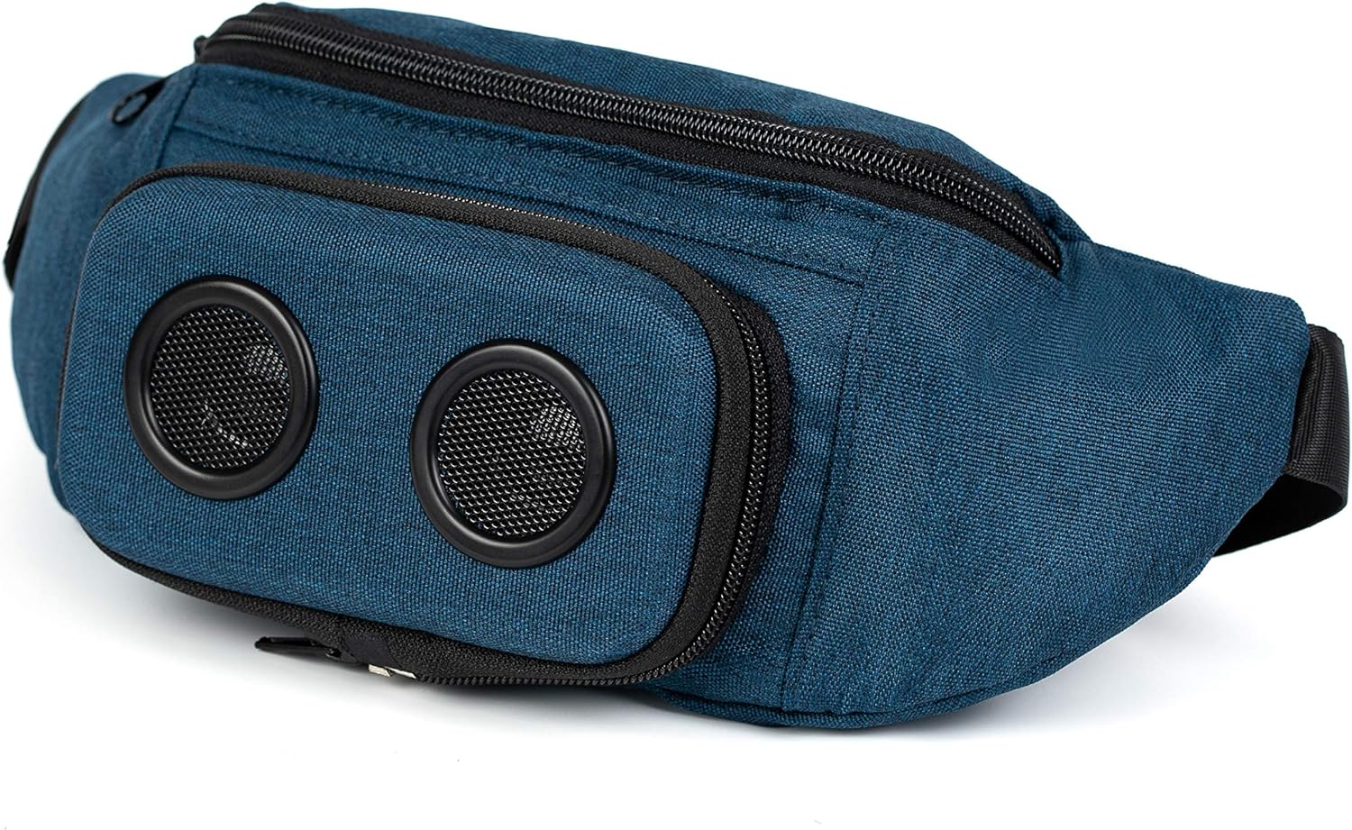 Fannypack with Speakers. Bluetooth Fanny Pack for Parties/Festivals/Raves/Beach/Boats. Rechargeable, Works with iPhone & Android. (Blue, 2024 Edition)