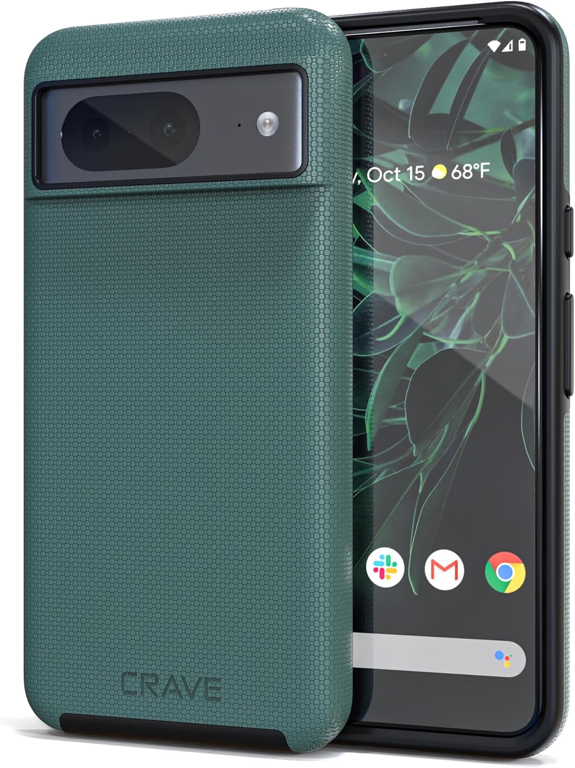 Crave Google Pixel 8 Case – Dual Guard Shockproof Protection Secure Layered Pixel 8 Phone Case, Forest Green