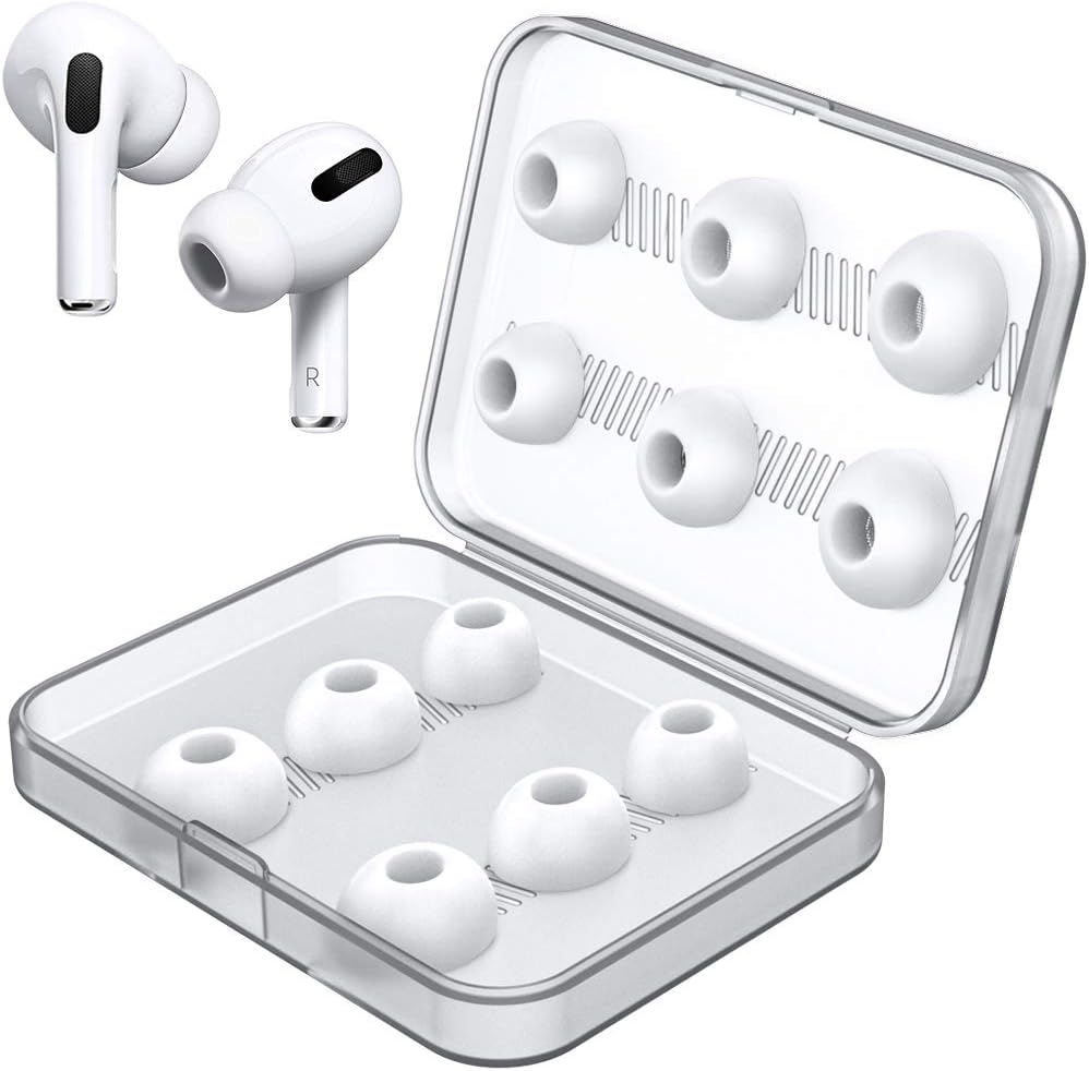 Link Dream 12 Pieces Replacement Ear Tips for AirPods Pro/AirPods Pro 2 Silicon Ear Buds Tips with Portable Storage Box (S/M/L) (6 Pairs)