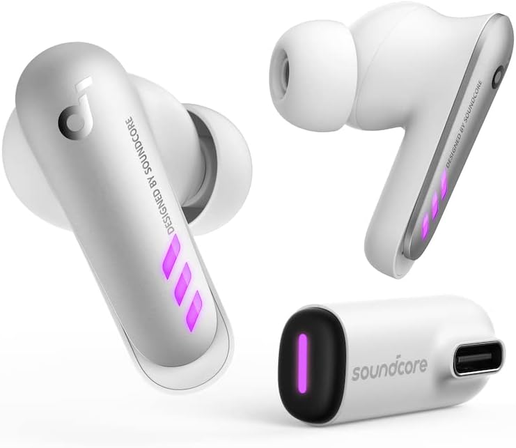 Soundcore VR P10 Gaming Earbuds-Low Latency, Meta Officially Co-branded, Dual Connection, 2.4GHz Wireless, USB-C Dongle Included-Compatible with Meta Quest 2, Steam Deck, PS4, PS5, PC, Switch