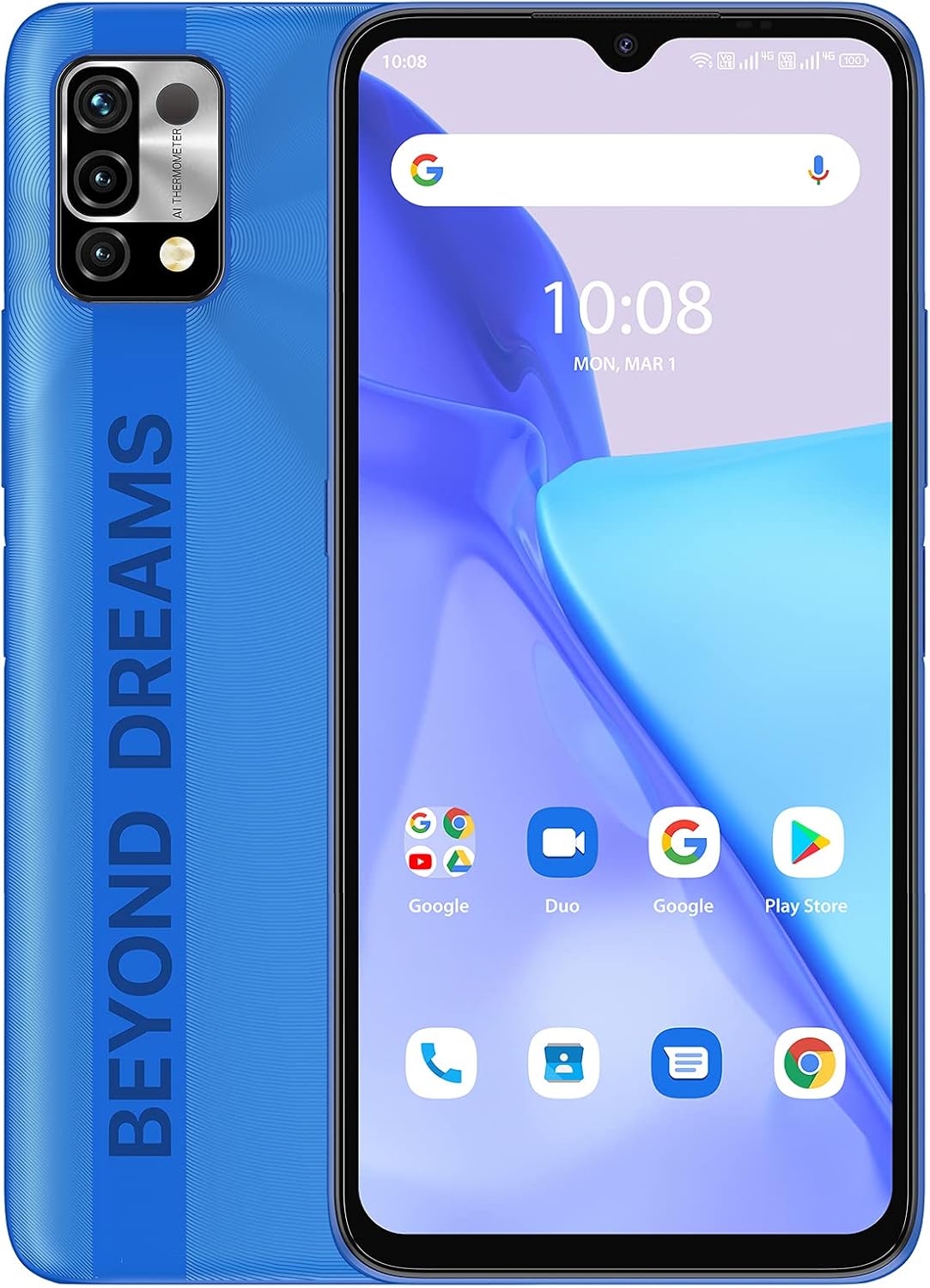 UMIDIGI Power 5 Unlocked Cell Phones, 6150mAh Battery+ 6.53″ HD Display Smartphone with 16MP AI Triple Camera,128GB Dual SIM Android Phone