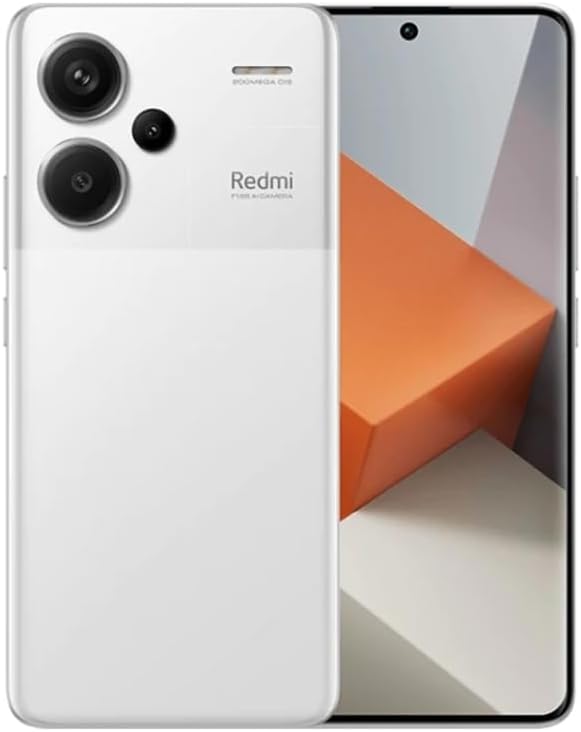 Xiaomi Redmi Note 13 PRO+ Plus 5G + 4G LTE (256GB + 8GB) 6.67″ 200MP Triple (Tmobile Mint Tello & Global) Global Bands Unlocked + (Fast Car 51W Dual Charger Bundle) (Moonlight White Global ROM)