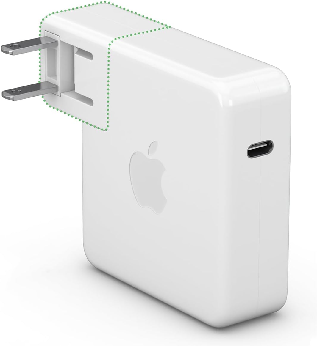 Side-Facing Adapter Compatible with Apple MacBook Chargers Including: Apple USB-C, MagSafe, MagSafe 2 – Efficient Charging for MacBook, MacBook Pro, MacBook Air.