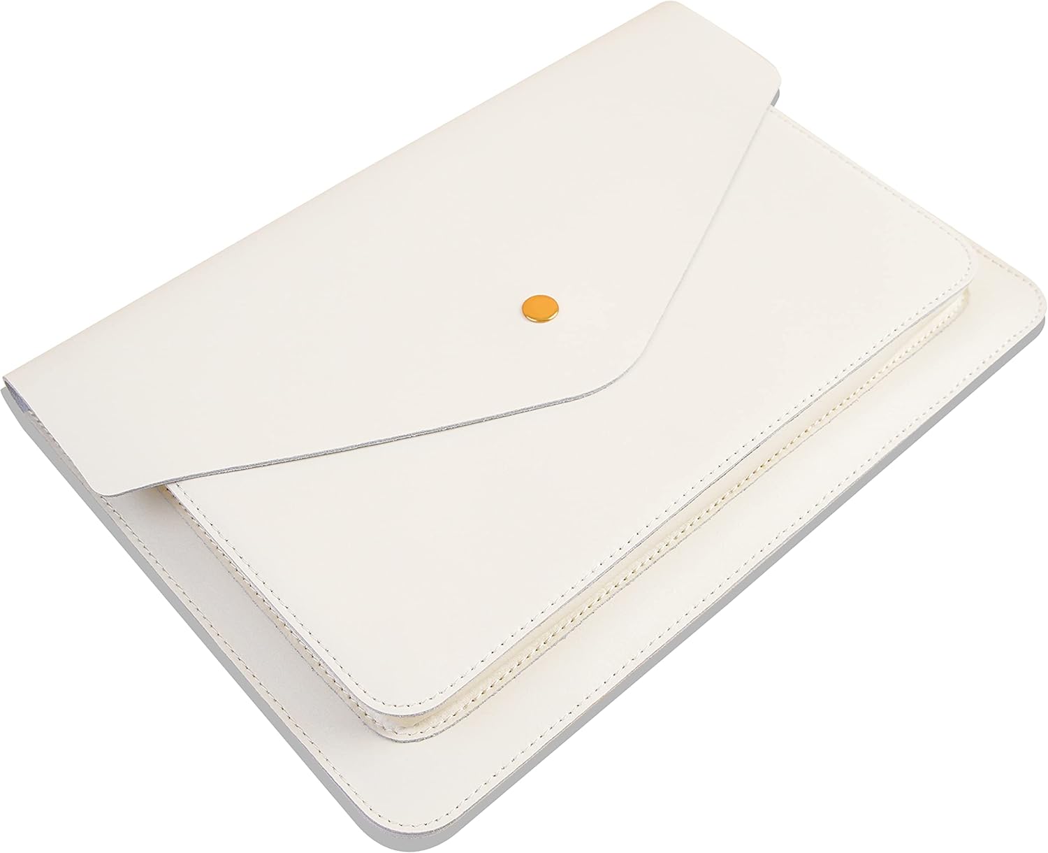 Leather Laptop Sleeve Compatible with New 14 inch MacBook Pro A2442,Old MacBook Air 13 A1466 A1369, Old MacBook Pro 13 A1502 A1425, Surface Laptop 13.5 Color White