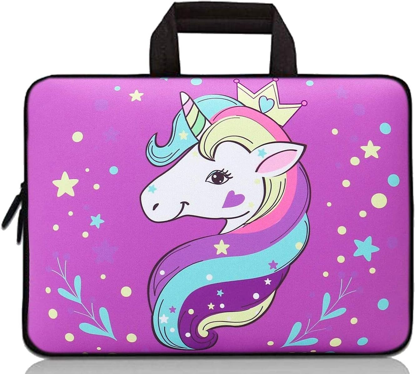 11 11.6 12.1 12.5 inch Laptop Carrying Bag Chromebook Case Notebook Ultrabook Bag Tablet Cover Neoprene Sleeve Fit Apple MacBook Air Samsung Google Acer HP DELL Lenovo Asus(Purple Unicorn)