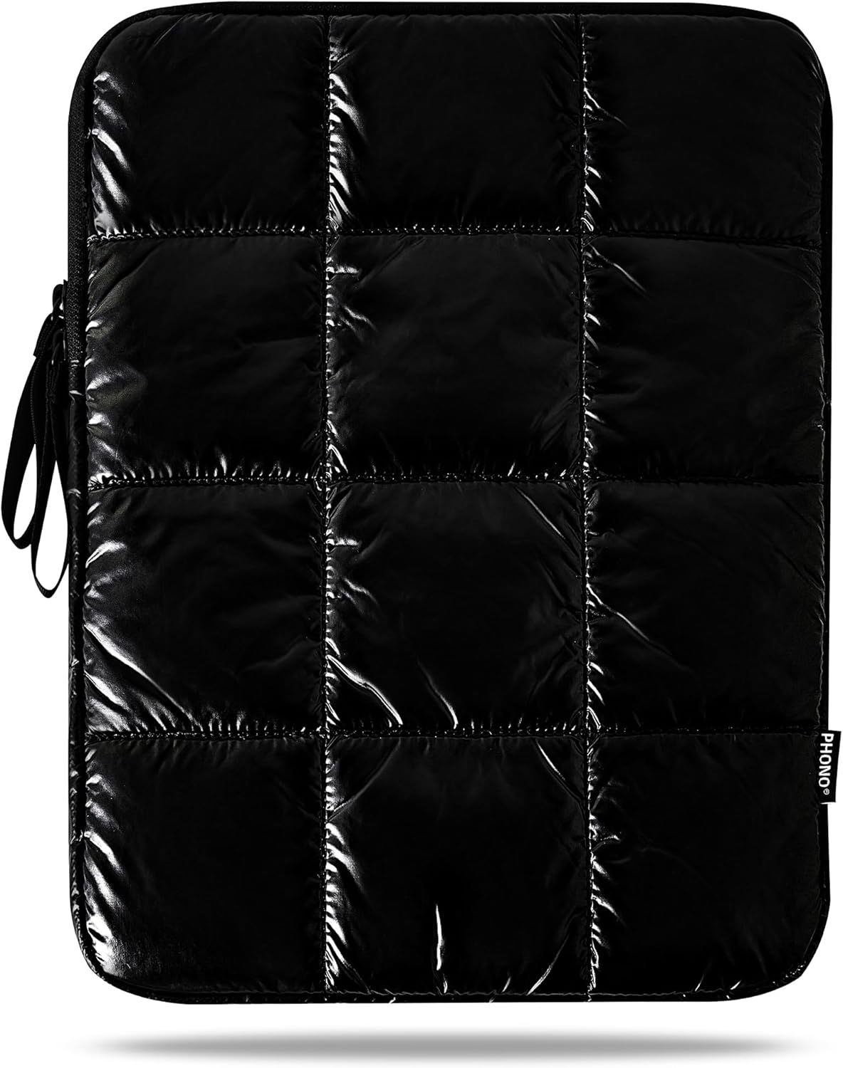 Puffy Laptop Sleeve 15-16 Inch Black, Waterproof Carrying Case Bag for Women, Fluffy Computer 15.6 HP Case, Compatible with MacBook Pro 16 Inch, MacBook Air M2 M1, Asus/Dell XPS/Lenovo in Cover