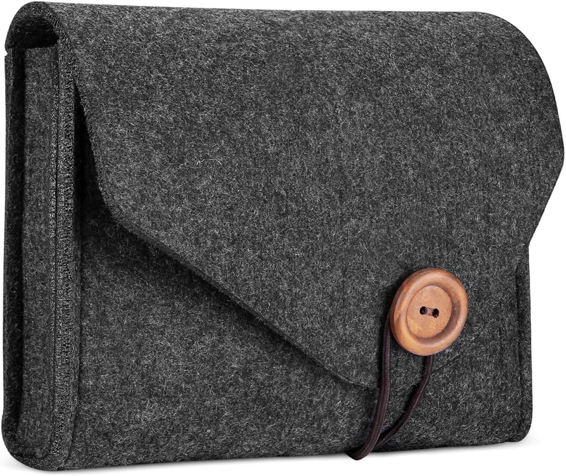 ProCase MacBook Power Adapter Case Storage Bag, Felt Portable Electronics Accessories Organizer Pouch for MacBook Pro Air Laptop Power Supply Magic Mouse Charger Cable Hard Drive Power Bank