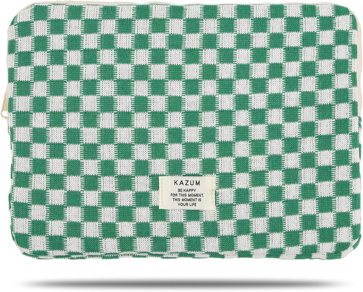 Puffy Laptop Sleeve 13/14 Inch, Checkered Mix Carrying Case Bag for Women, iPad Pro Cover 13/14 Inch, MacBook Air Sleeve 13 Inch, Compatible with Asus/Dell/Lenovo (Checkered Green, 13-14 inch)