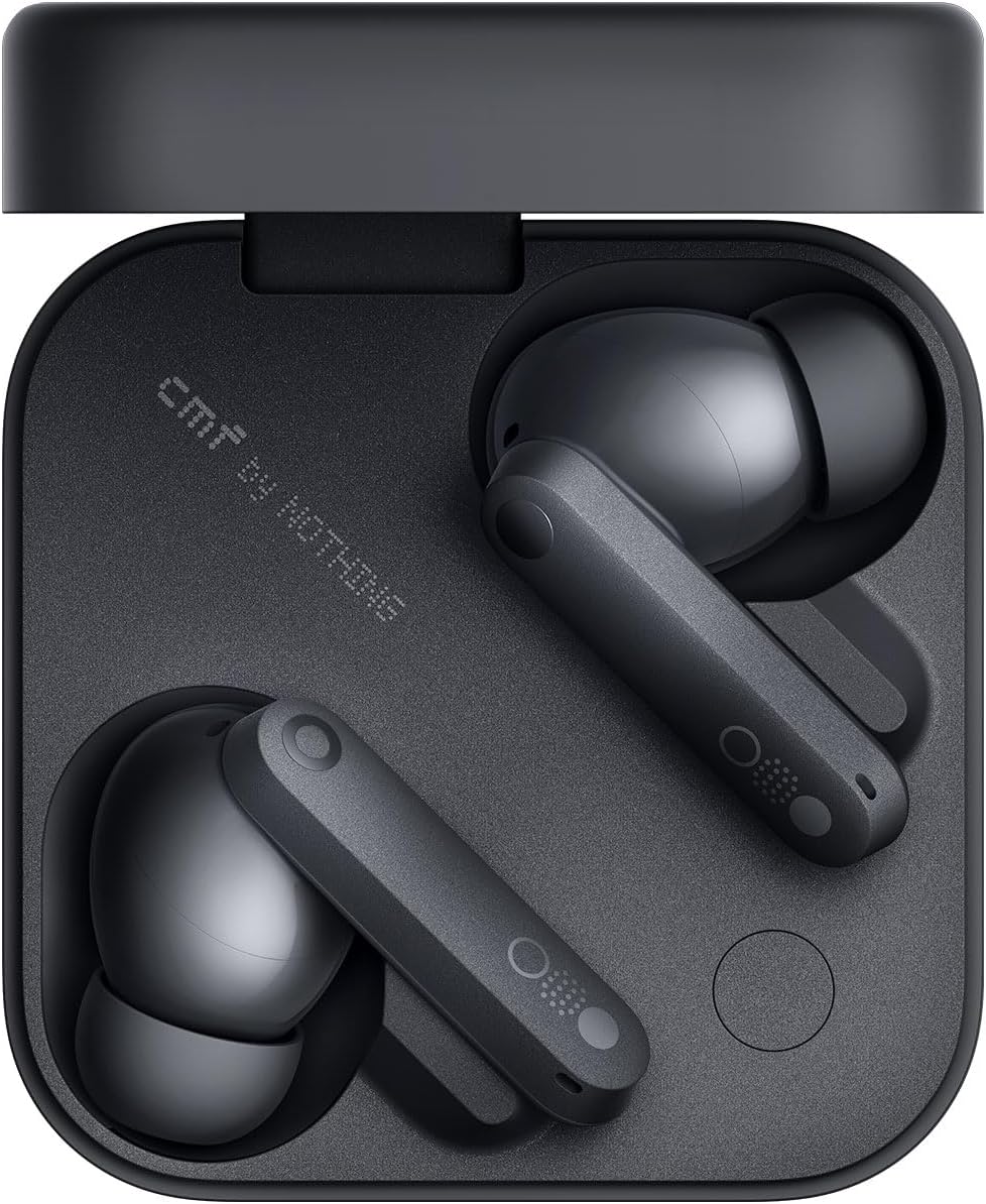 CMF Buds Pro 2 Wireless Earbuds, Hi-Res Audio with LDAC, 50 dB Hybrid Noise Cancelling Earbuds, Ultra Bass Technology, Bluetooth 5.3, 43H Play Time with Charging Case, 6 HD Mics Headphones, Dark Grey