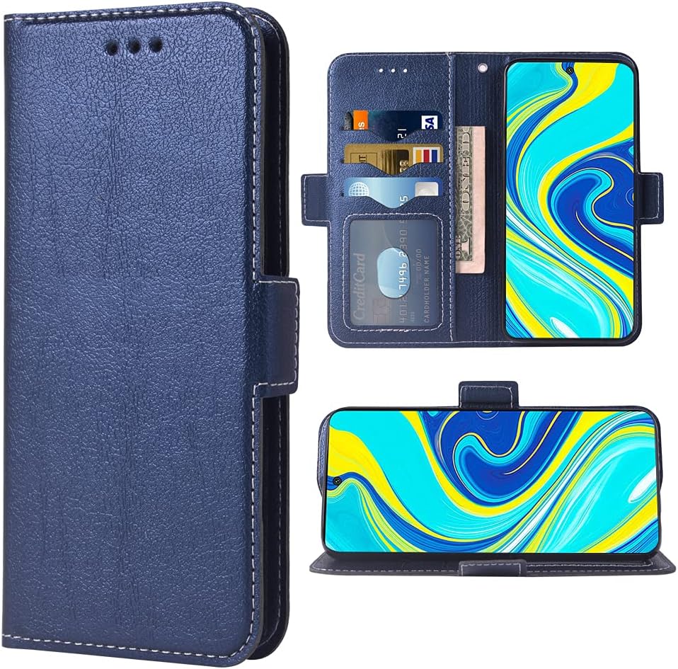 Compatible with Xiaomi Redmi Note 9 Pro/Note 9s/Note9 Pro Max/Poco M2 Pro Wallet Case Leather Flip Cover Card Holder Cell Phone Cases for Xiami Xiomis Xiome Redme Note9S Note9Pro 4G Blue