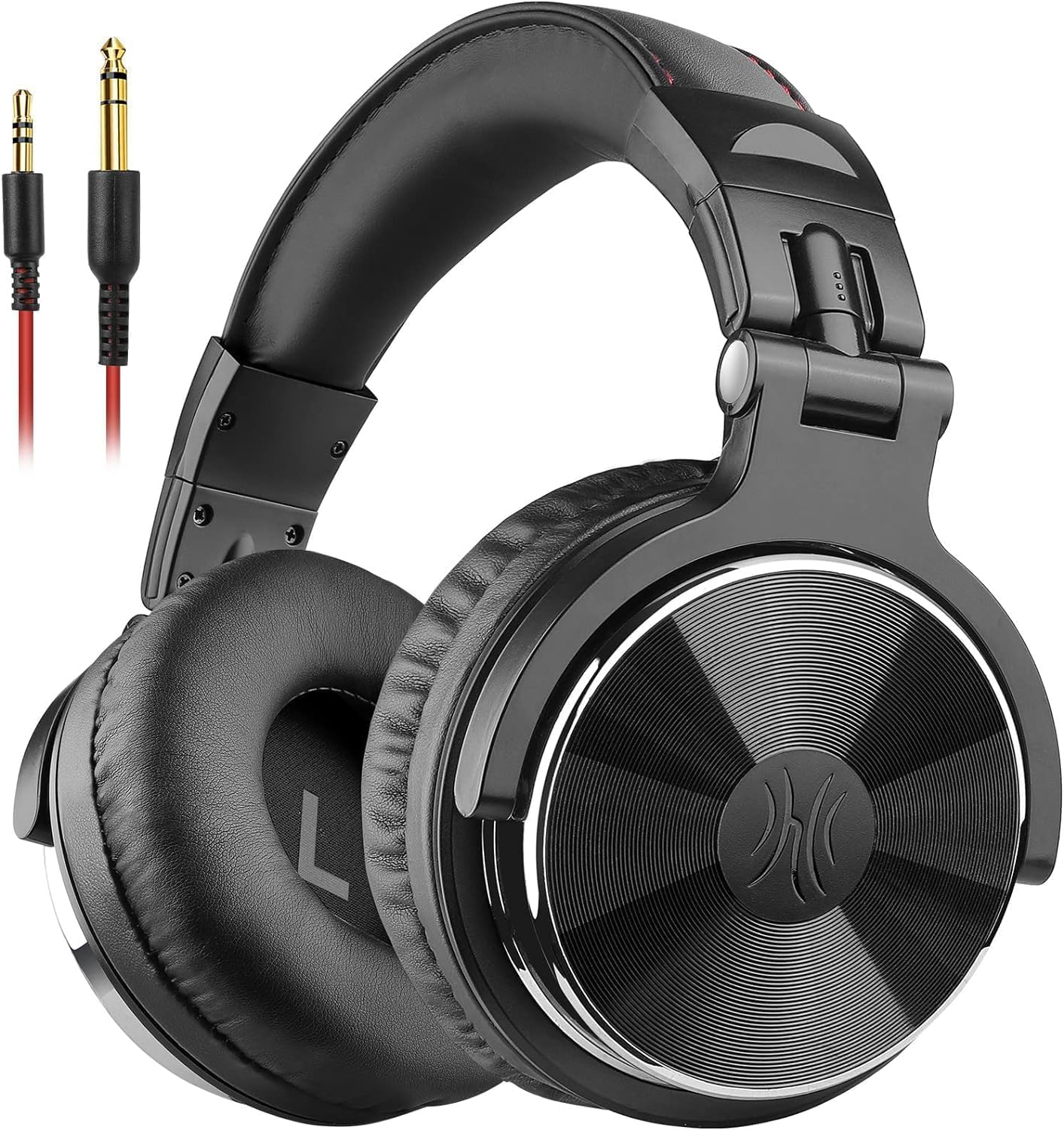 OneOdio Wired Over Ear Headphones Hi-Res Studio Monitor & Mixing DJ Stereo Headsets with 50mm Drivers and 1/4 to 3.5mm Jack for AMP Computer Recording Podcast Keyboard Guitar Laptop – Black