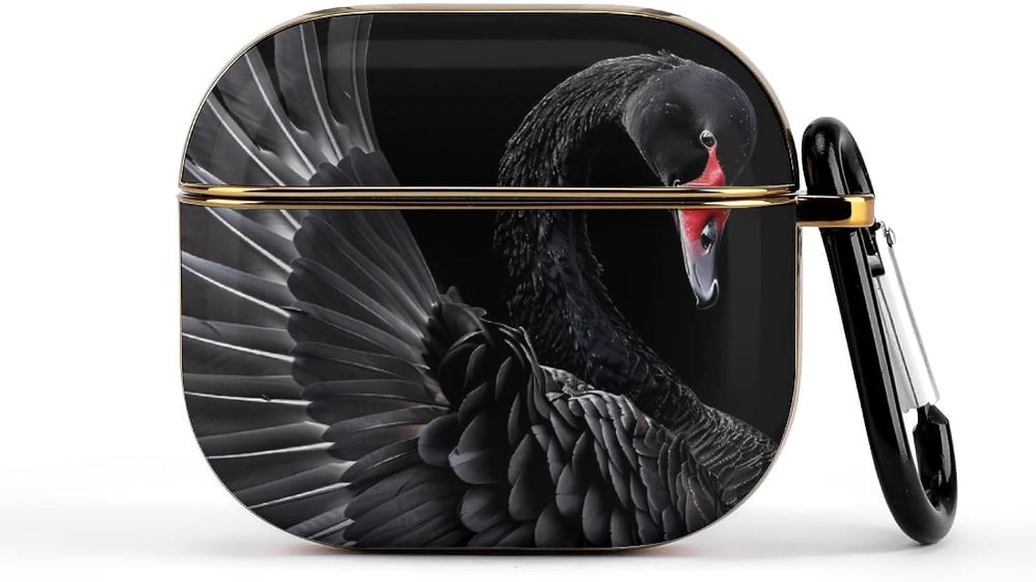 Black Swan Bluetooth Headset Cover Portable Earphone Case Earbuds Protective Cover Compatible with Airpods 3