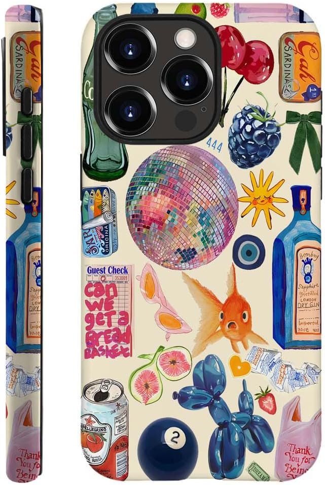 Compatible with for iPhone 14 Pro,European Collage Lovely Phone Case for Girl Women Boy Men,Scratch Resistant Shockproof Cover Case for iPhone 14 Pro