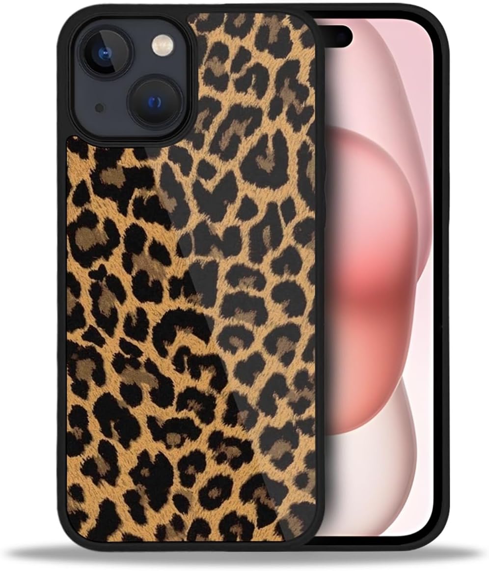 Compatible with iPhone 13 Case,Leopard So Cool Case for Woman Men Full Body Protective Cover Shockproof Slim Dopamine Designed for iPhone 13 Case 6.1 in -Black