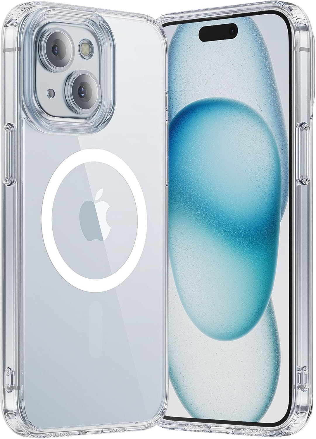 Magnetic Case for iPhone 15 Case, [Military Grade Drop Tested] [Compatible with MagSafe] Slim Protective Cover, Non-Yellowing Case 15 Phone Case, Clear