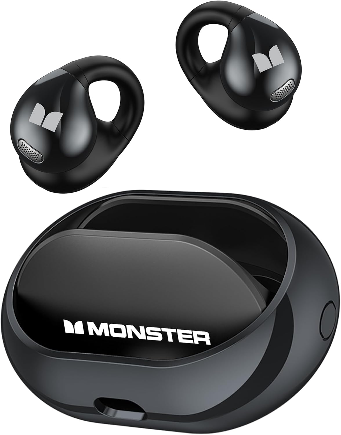 Monster Open Ear AC600 Headphones, Bluetooth 5.4 Wireless Earbuds with HiFi Stereo, Clip-On Earbuds with ENC Clear Call, 21H Playtime, Touch Control, IPX6 Waterproof Wireless Headphones for Workouts