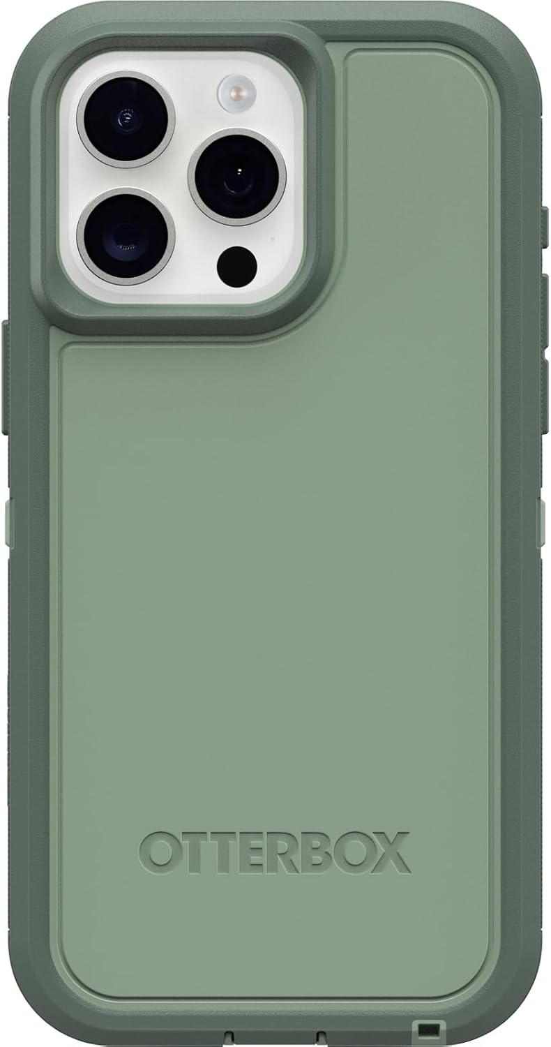 OtterBox iPhone 15 Pro MAX (Only) Defender Series XT Case – Emerald ISLE (Green), screenless, Rugged, Snaps to MagSafe, Lanyard Attachment