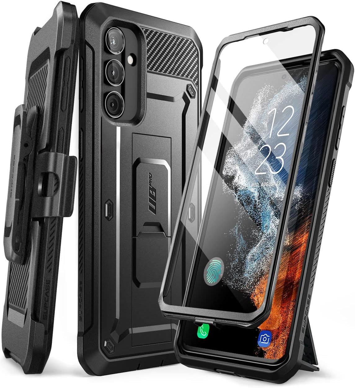 SUPCASE for Samsung A34 5G Case with Stand (Unicorn Beetle Pro), [Built-in Screen Protector & Belt-Clip] Heavy Duty Full-Body Rugged Shockproof Protective Phone Case for Samsung Galaxy A34 5G, Black