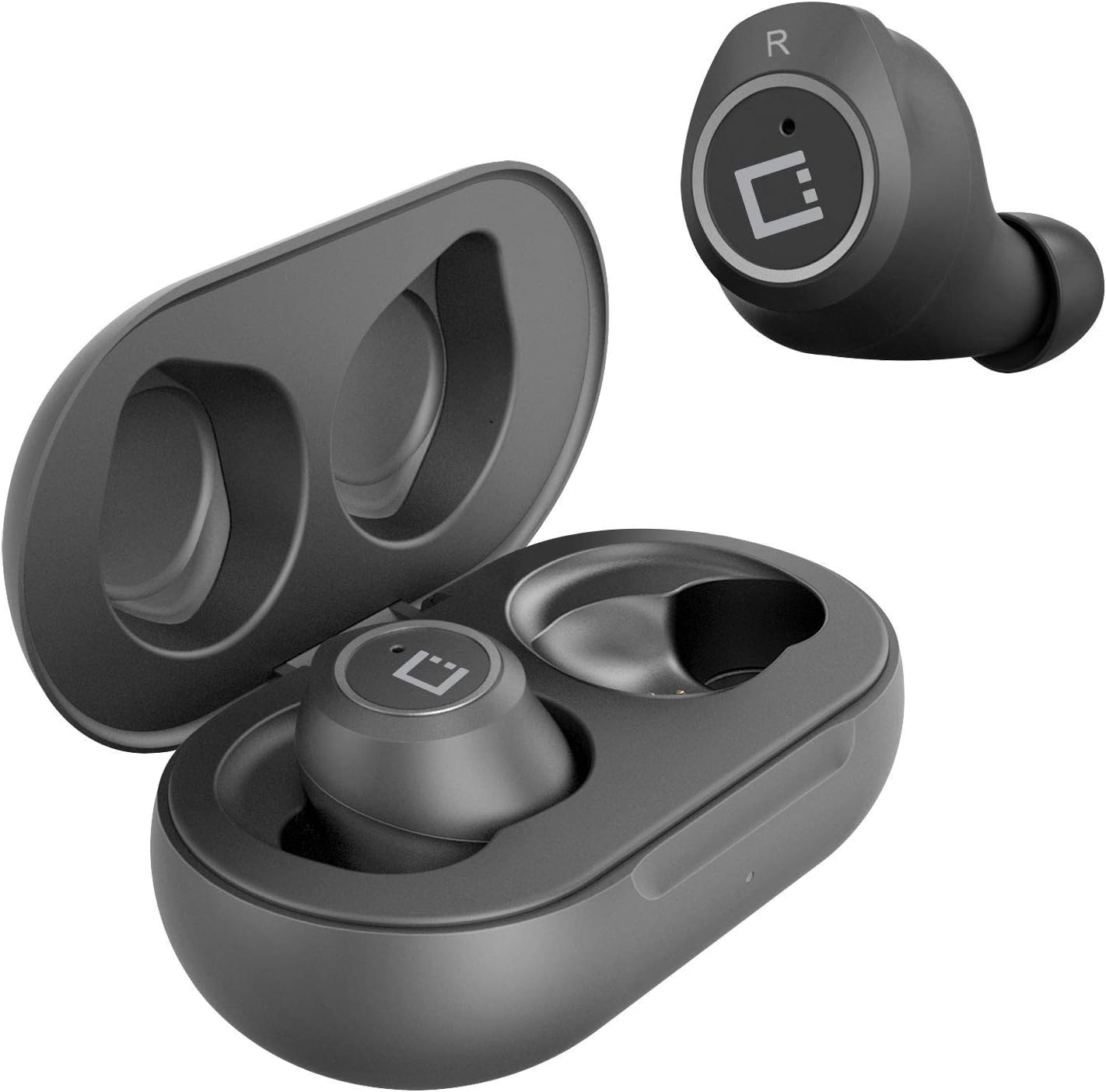 Wireless V5 Bluetooth Earbuds Compatible with OnePlus 7 Pro with Charging case for in Ear Headphones. (V5.0 Black)